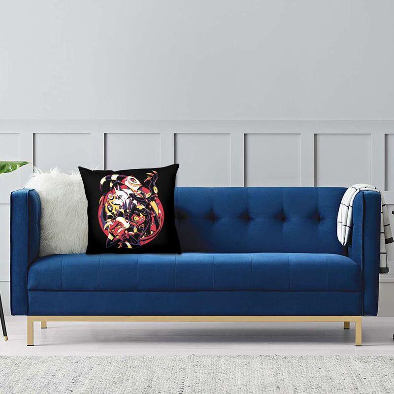 Funny Cartoon Comics Tv Helluva Boss Throw Pillow Case Decoration Custom Square Cushion Cover 40X40 Pillowcover For Living Room