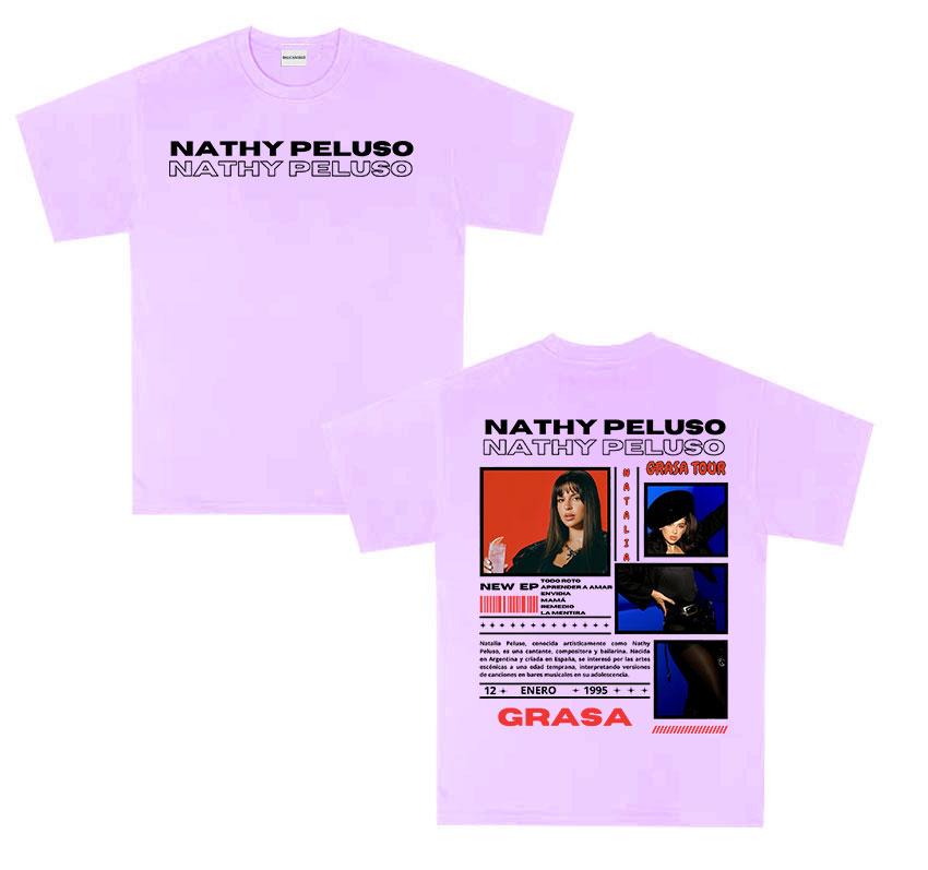 Singer Nathy Peluso Tour Album 2025 Graphic T Shirts Men Women Hip Hop Harajuku Fashion Cotton Short Sleeve T-shirt Streetwear