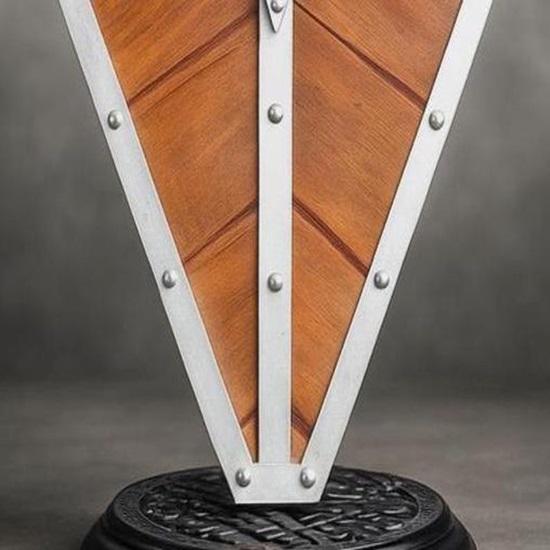 Dragon Crest Medieval Shield  Fantasy Wooden Display Prop for Skyrim Fans, Cosplay,  Collector Decor