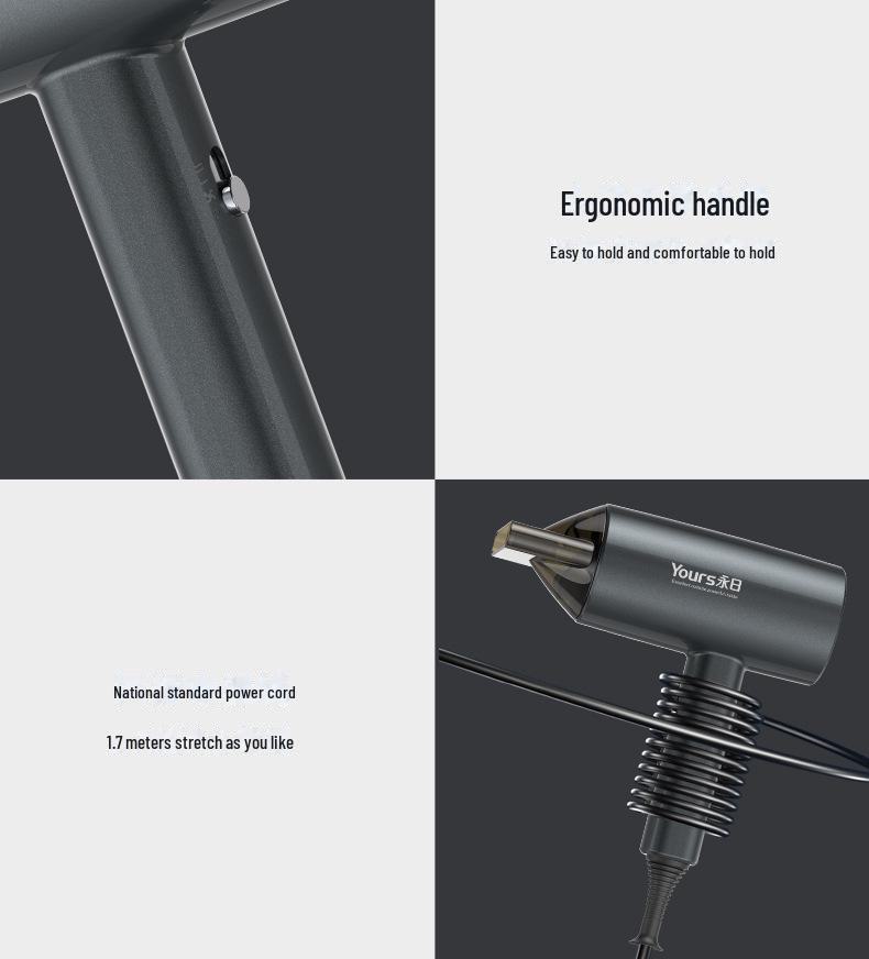 Yongri Hammer-Shaped Hair Dryer, High Power, Adjustable Hot/Cold Wind