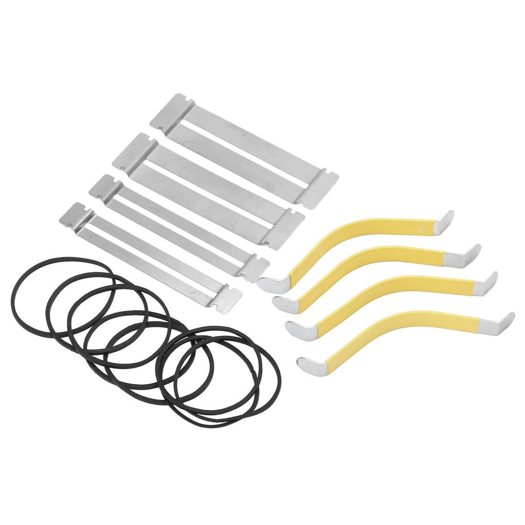 Metall gripebrettbeskyttere gitarstrengspreder gummistrikk for dressing og polering av bånd