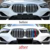 For BMW X1 F48 20 21 22 ABS 3-Color Front Center Mesh Grille Grill Strip Trim