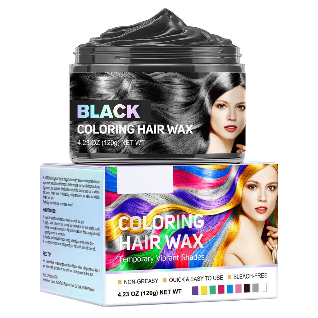 Farbiges Haarschlamm-Stylingwachs, 9 Farben, Friseur-Einweg-Färbemittel, Haarcreme, Styling, Unisex