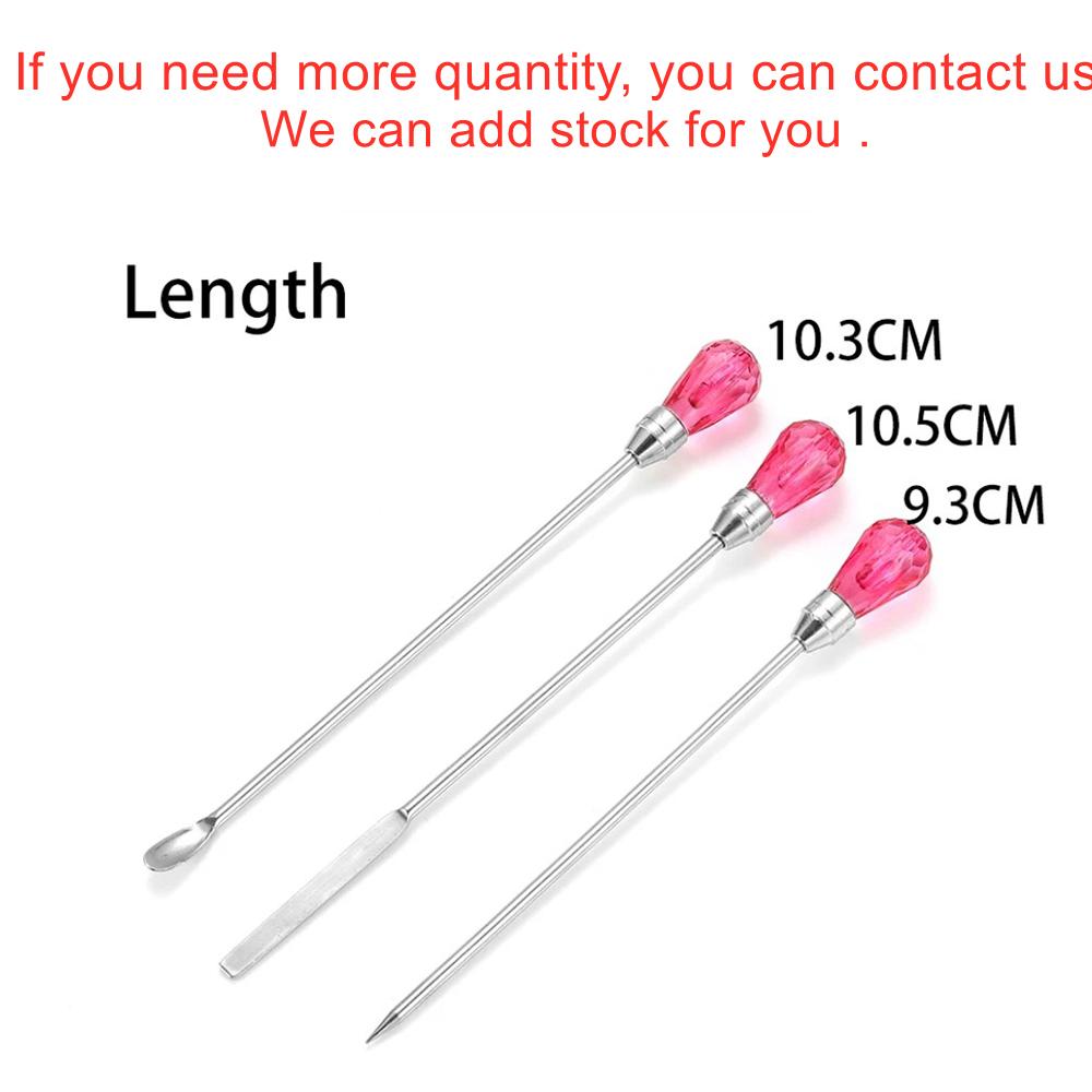 6 Style Pink Pliers Jewelry Making Tool Kits Mix Needle Spoon Tool Round Nose Plier Side Tweezers for Make DIY