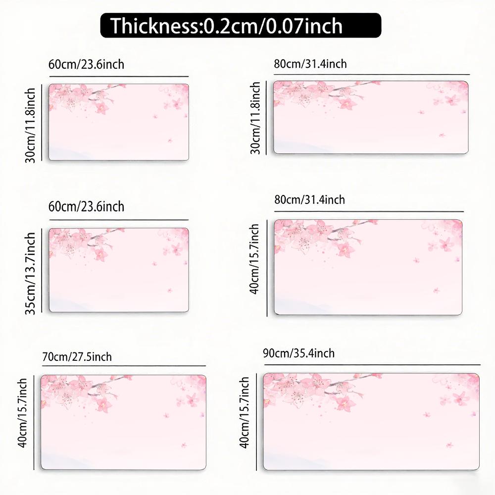 Blue Cherry Blossoms Mousepad Home Computer Table Large Pc Mouse Pad Art Sakura Keyboard Mause Rug Desk Mat Offices Accessories