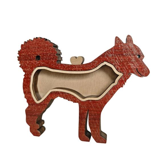 Wooden Dog Hair Storage Box Pet Hair Keepsake Box Pet Hair Collector Container Table Sign Decoration Pet Owner Memorial Gift