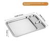 Lightweight Stainless Steel Snack Plate Reusable Food Safe Portable Dish for Travel Camping Picnic BBQ Home Meals