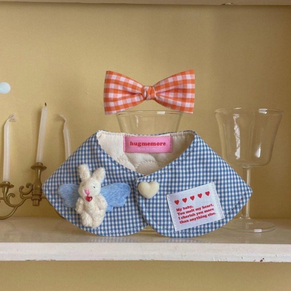 Lovely Cat Scarf Bowknot Pet Cloak Cute Pet Bibs Hair Clip Set Pet Party Supplies