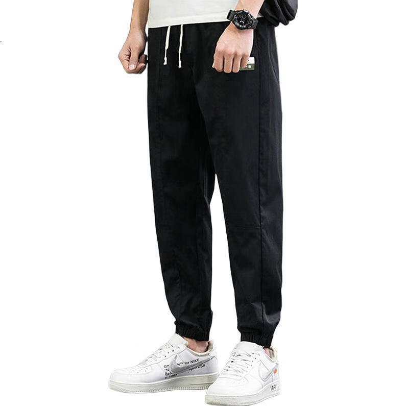 PLAYBOY Herren Cargohose, Frühjahrs- und Sommerhose, Lässige lockere Jogginghose, Trendige lange Hose, Grau, Größe 38