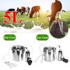 Stainless Steel Electric Milking Machine Household Goat Cow Sheep Bucket Suction Milker Vacuum Pump 5L