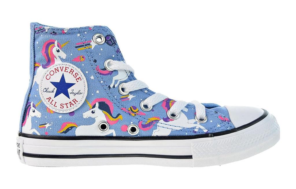 Converse Chuck Taylor All Star High Top Kids Canvas Shoes Blue 665472C