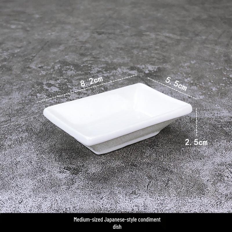 Pure White Ceramic Dipping Dishes (Set of 10)