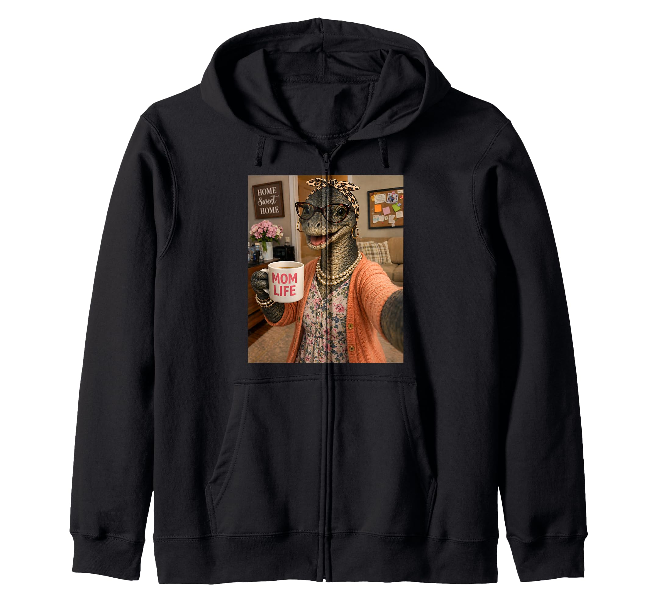 

Loch Ness Monster Nessie Selfie Meme Humor Mom Cute Love Zip Hoodie