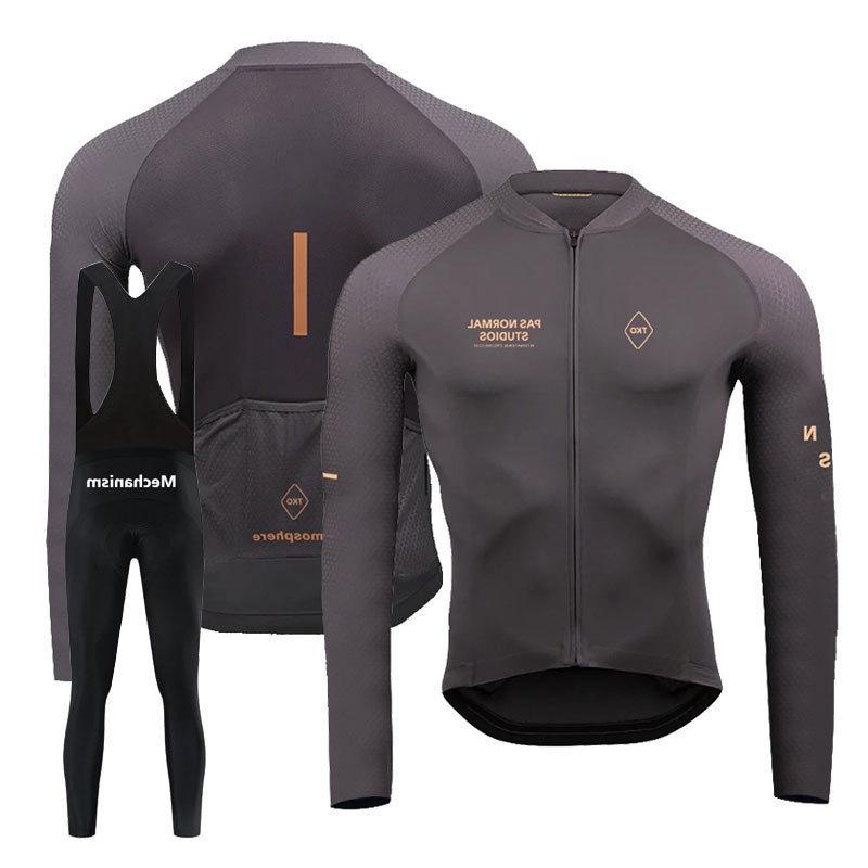 Cross-border PAS Long-sleeved Cycling Suit Spring and Autumn Quick-drying Breathable Road Bike Suit Mountain Bike Suit Men's PNS