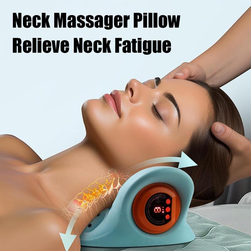 Electric Cervical Massager Neck Stretcher Pulse Cervical Traction Relax Heating Cervical Chiropractic Traction Pillow Healthcare
