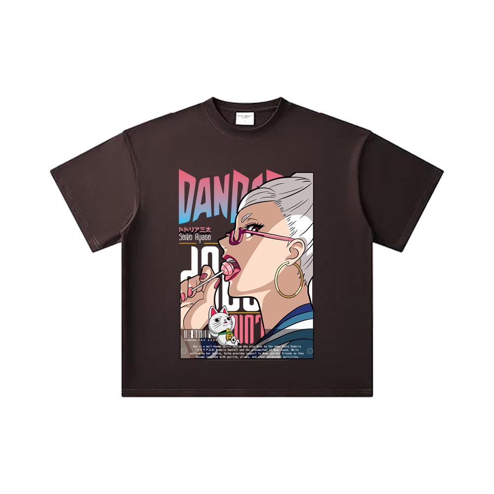 260 GSM Double Yarn 32 Count 100% Cotton DanDaDan V10 Seiko Print Unisex Heavy Cotton T Shirt
