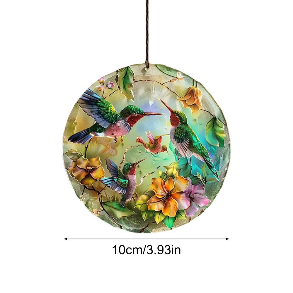 2D Acrylic Bird Decor Window Hummingbird Pendant for Mother's Day Expresses Gratitude Indoor Outdoor Flat Art for Bird Lovers