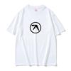 Aphex Twin Logo Print Tshirt Unisex Casual Cotton Vintage Short Sleeve T Shirts Unisex Hip Hop Oversized Tshirts Streetwear