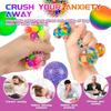 6Pcs Mini Squishy Stress Balls Set, Rainbow Sensory Fidget Toys For Anxiety Relief, Durable Non-Toxic Squeeze Balls