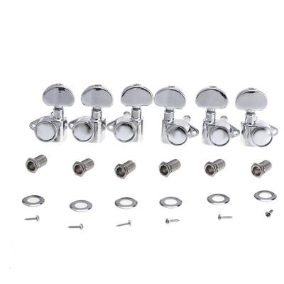 Musiclily Ultra 3L3R Roto-Style Closed Guitar Tuners for Les Paul, LP, and SG Style Electric and Acoustic Guitars, Chrome