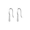 MODIAN D-Color Moissanite Water Drop S925 Silver Earrings, Elegant Paved Diamond Ear Hooks for Women