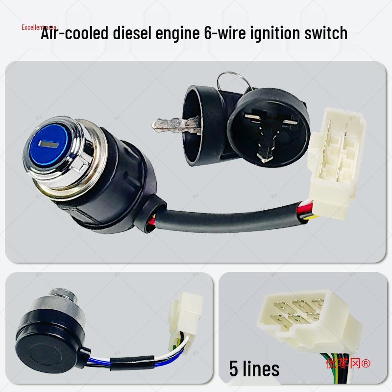 Gasoline Generator Accessories: 168F Air-Cooled Diesel Ignition & 2-8KW Electric Start Key Set