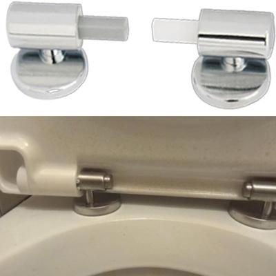 Ersatz-Toilettenscharnierset mit langsam schließendem WC-Sitz, Toilettenkomponente mit sanfter Landung, Toilettensitzscharniere für den privaten oder gewerblichen Gebrauch