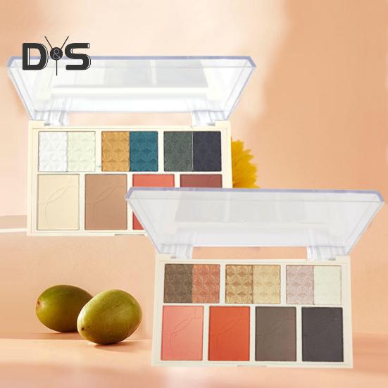 

Палитра теней для век 10 цветов, долговечные матовые и блестящие портативные тени для век дорожного размера, хайлайтер