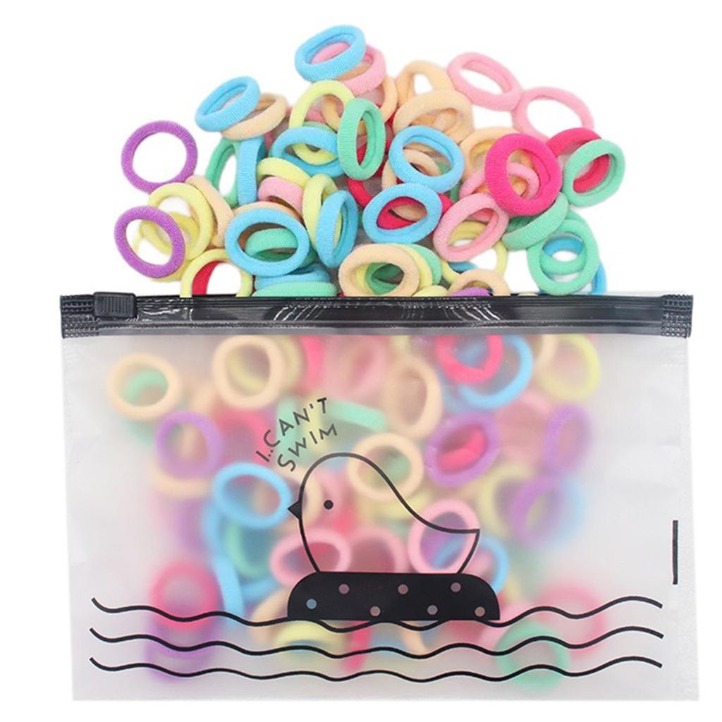 100pcs Hair Bobbles for Women Girls Hair Scrunchies Ponytail Holder Elastic Hairbands Christmas Gift