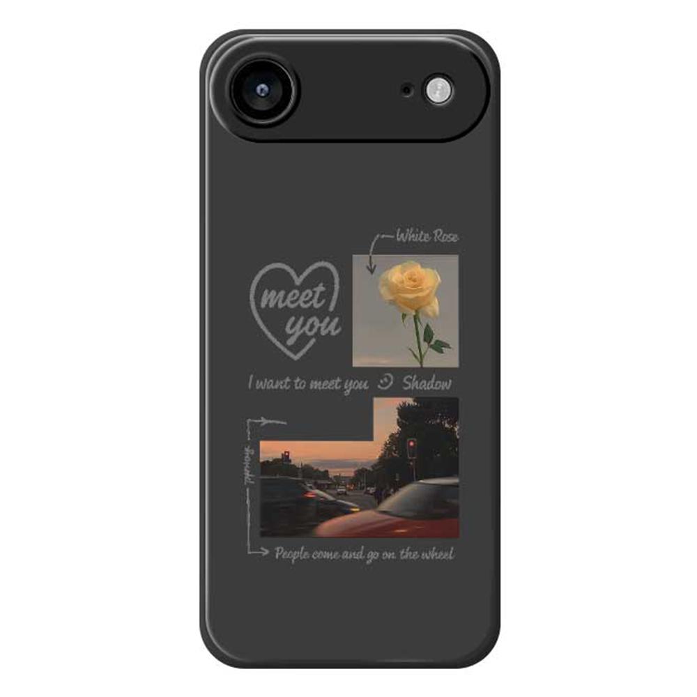 For iPhone 17 Air Case Meet You Photo Pattern Printing Straight Edge TPU Phone Back Cover