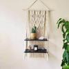 Handmade Macrame Wall Hanging Shelf Boho Indoor Rope Hanger Holder, 44x90cm