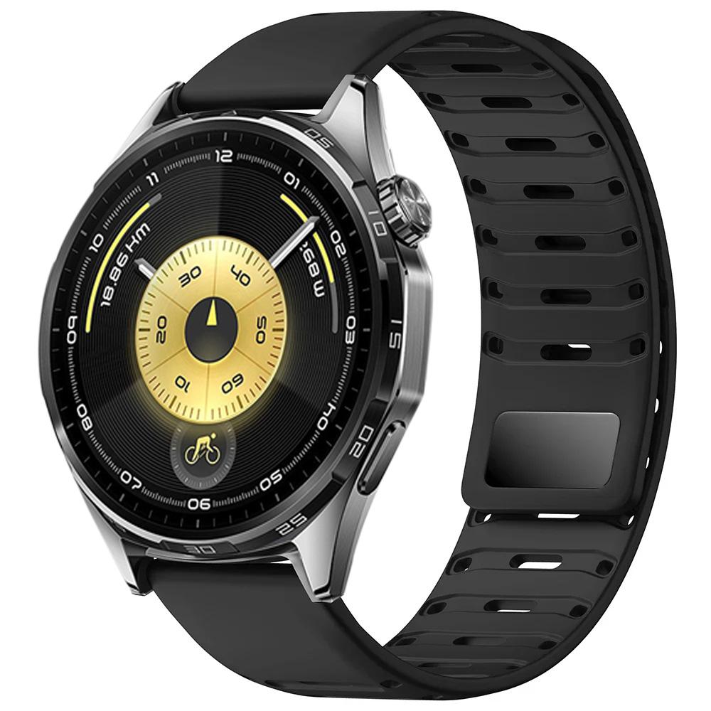 22mm Silicone Strap For Huawei Watch 5 4 3 46mm GT6/5/3/2 Pro GT6/5/4/3 46mm Sport Magnetic Buckle Adjustable Bracelet Wristband