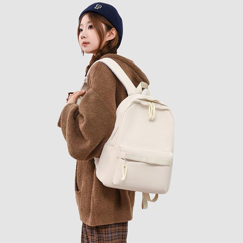 Jednobarevný školní batoh Unisex Batoh ve vysokoškolském stylu