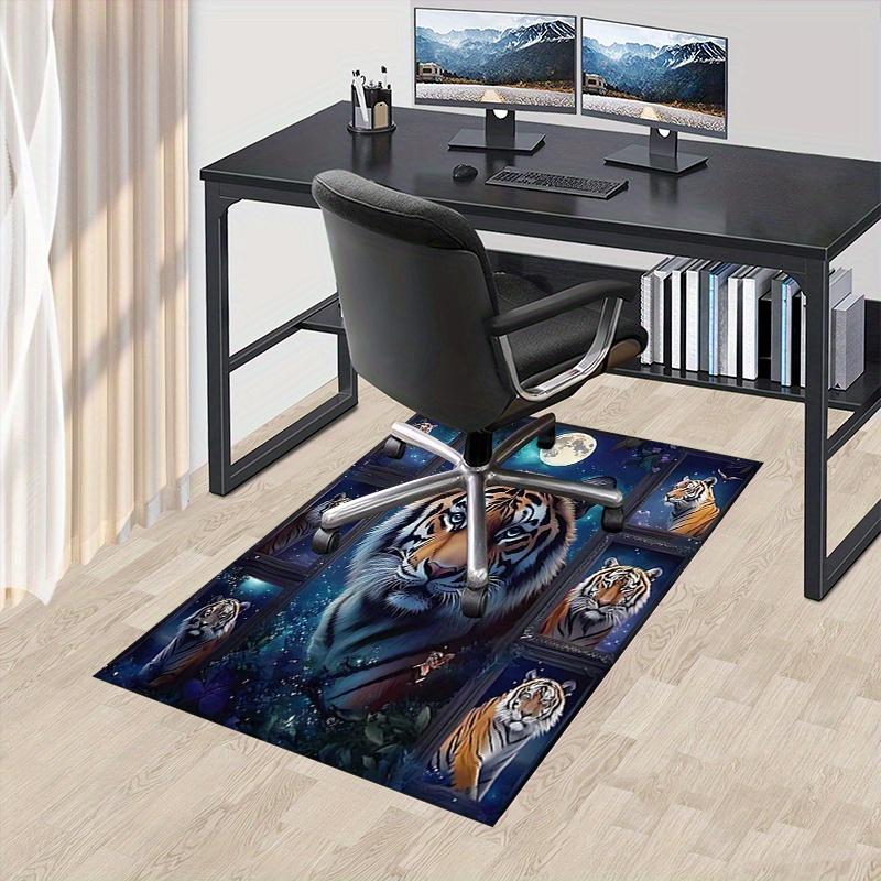 

1pc Tiger,Moonlit Night,Wildlife Art Office Carpet Soft Polyester Entrance Carpet Washable Non slip 60cm by 90cm