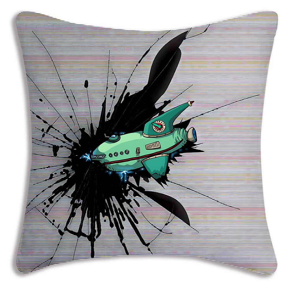 Classic movie F-Futuramas Pillow Covers Cartoon Sofa Decorative Home Double-sided Printing Short Plush Cute Cushion Cover