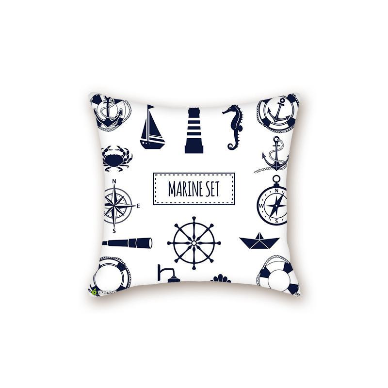 New Modern Simple Ocean Series Sofa Cushion Pillow Case Bedside Bedroom Backrest Pillow