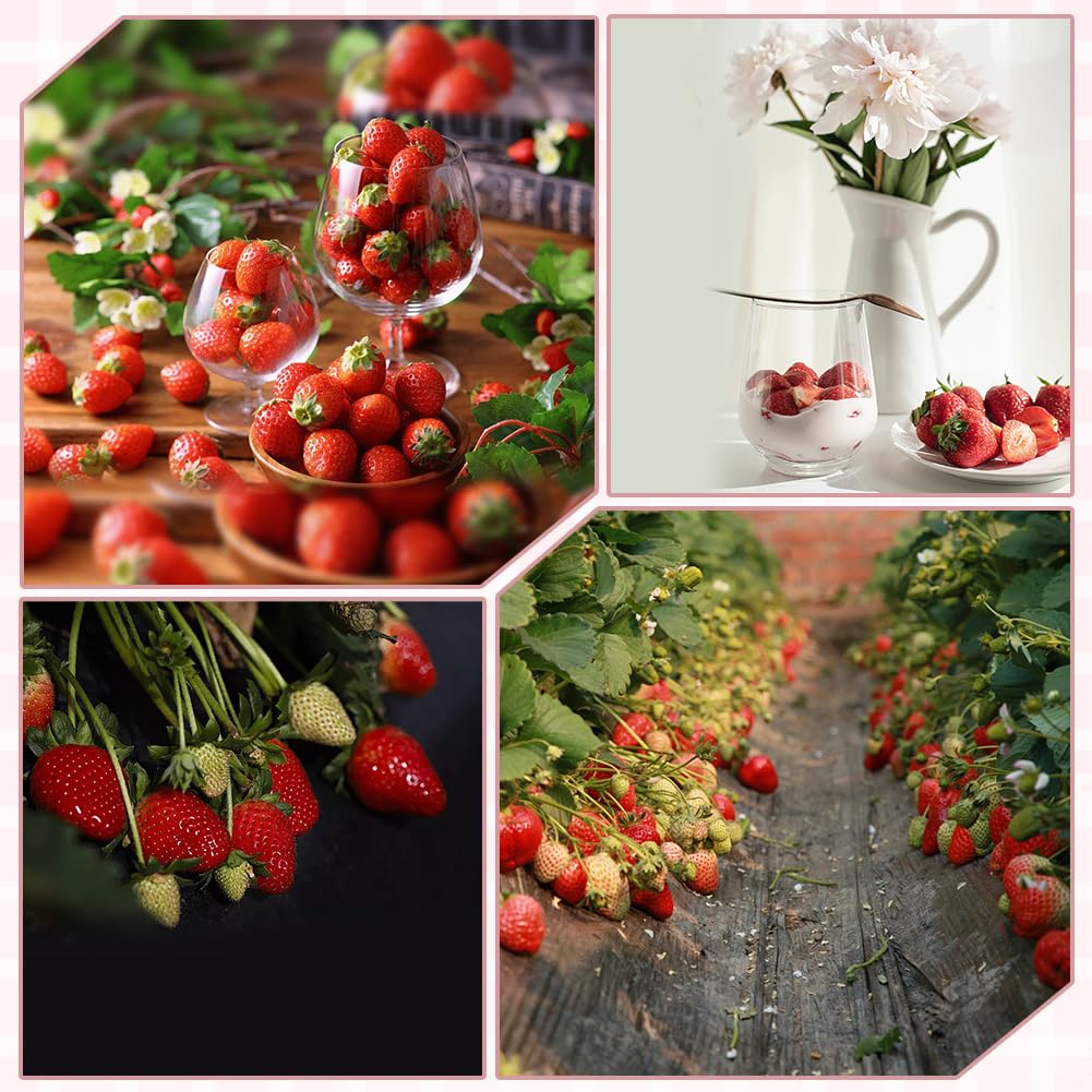 Set of 16 Realistic Strawberry Perfect for Home Office Desk Party and Craft Perfect for Food These Resin Red Strawberries are perfect for cake shops