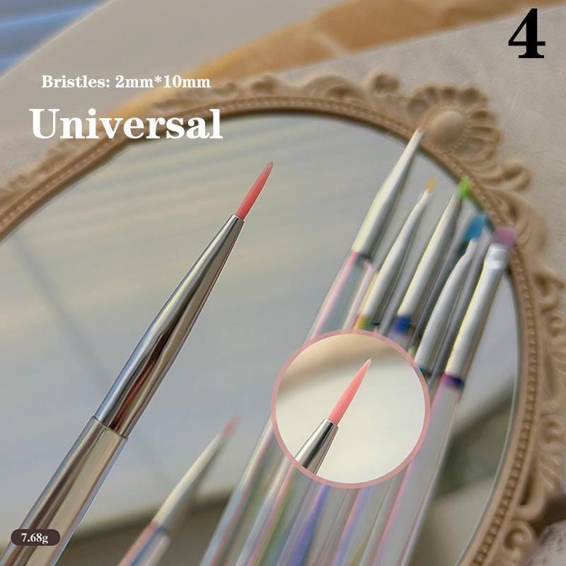 

Ручка для дизайна ногтей Aurora Прозрачная кисть для рисования Кисть для наращивания УФ-гелем Ручка для резьбы Инструмент для маникюра своими руками Кисть для ногтей as the picture