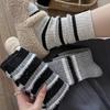 Striped Socks Children'S Medium Tube Socks Season Warm Wool Socks Fleece Thickened Yarn Cashmere Stacking Socks