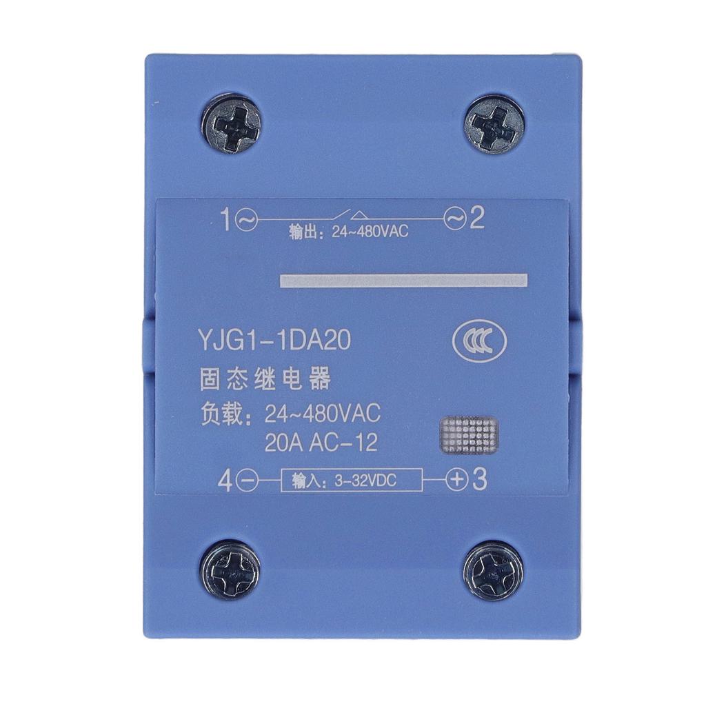 Solid State Relay Single Phase 20A DC3?32V to AC24?480V Contactless Solid State Relay for