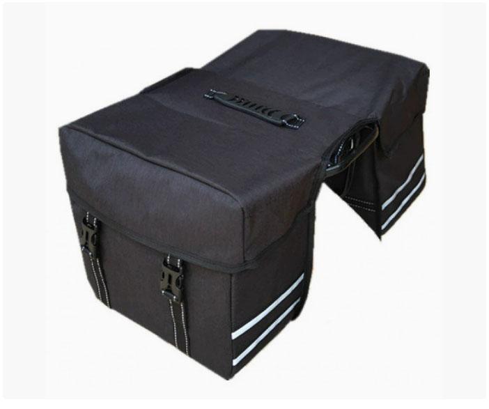 Bike Rack Bag Bike Accessories Basket Storage Cycling Saddle Bike Bag Pannier Bags for Bicycles Canvas&Unisex чёрный