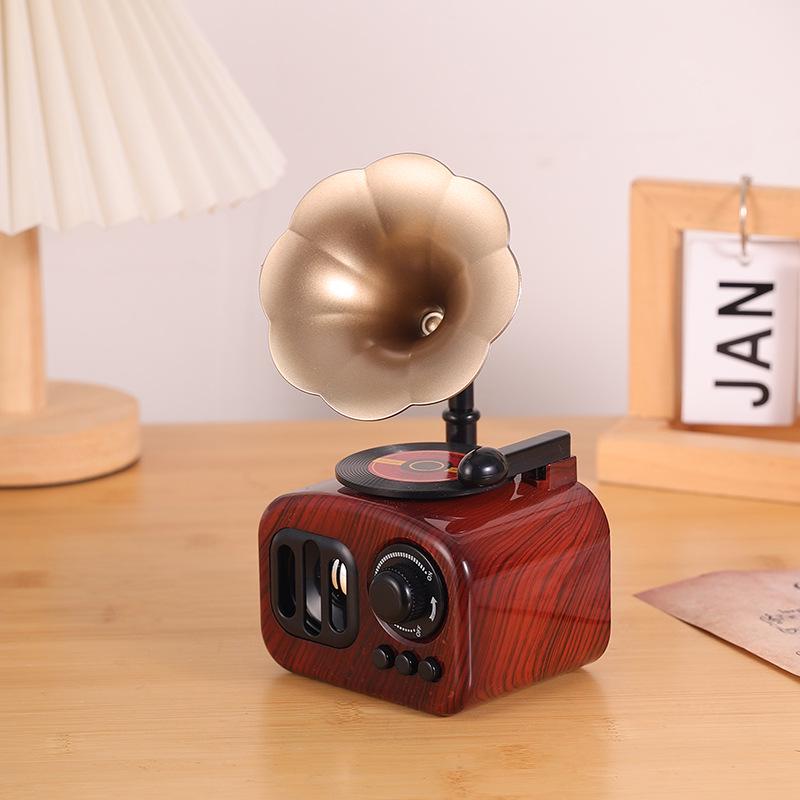 Vintage Gramofon Müzik Kutusu: Ev veya Ofis İçin Dekoratif Süs, Mükemmel Sevgililer Günü veya Doğum Günü Hediyesi
