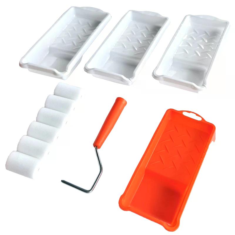 Kit de Rodillo de Pintura Pequeño de 2 Pulgadas Rodillo de Pintura de Espuma de Alta Densidad Forro de Bandeja de Pintura Para Herramientas de Pintura de Pared