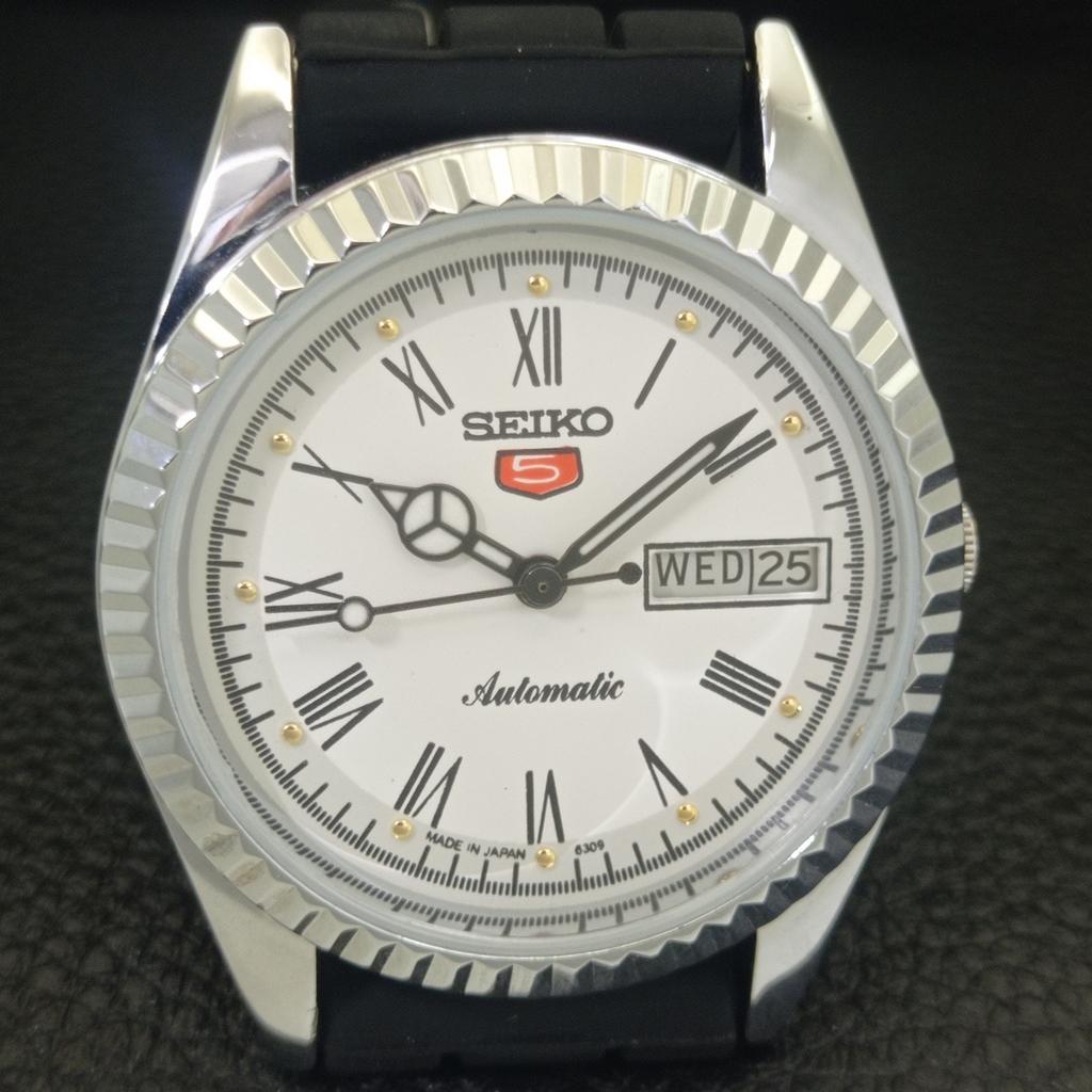 JAPAN VINTAGE REFURBISHED SEIKO 5 AUTOMATIC ROMAN FIGURE MENS WATCH A442086-1