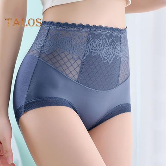 Damen-Höschen, nahtlos, hohe Taille, Bauchkontrolle, dehnbare Slips, gute Atmungsaktivität, Spitze, einfarbig, schmale Passform, lässige Sportunterhose