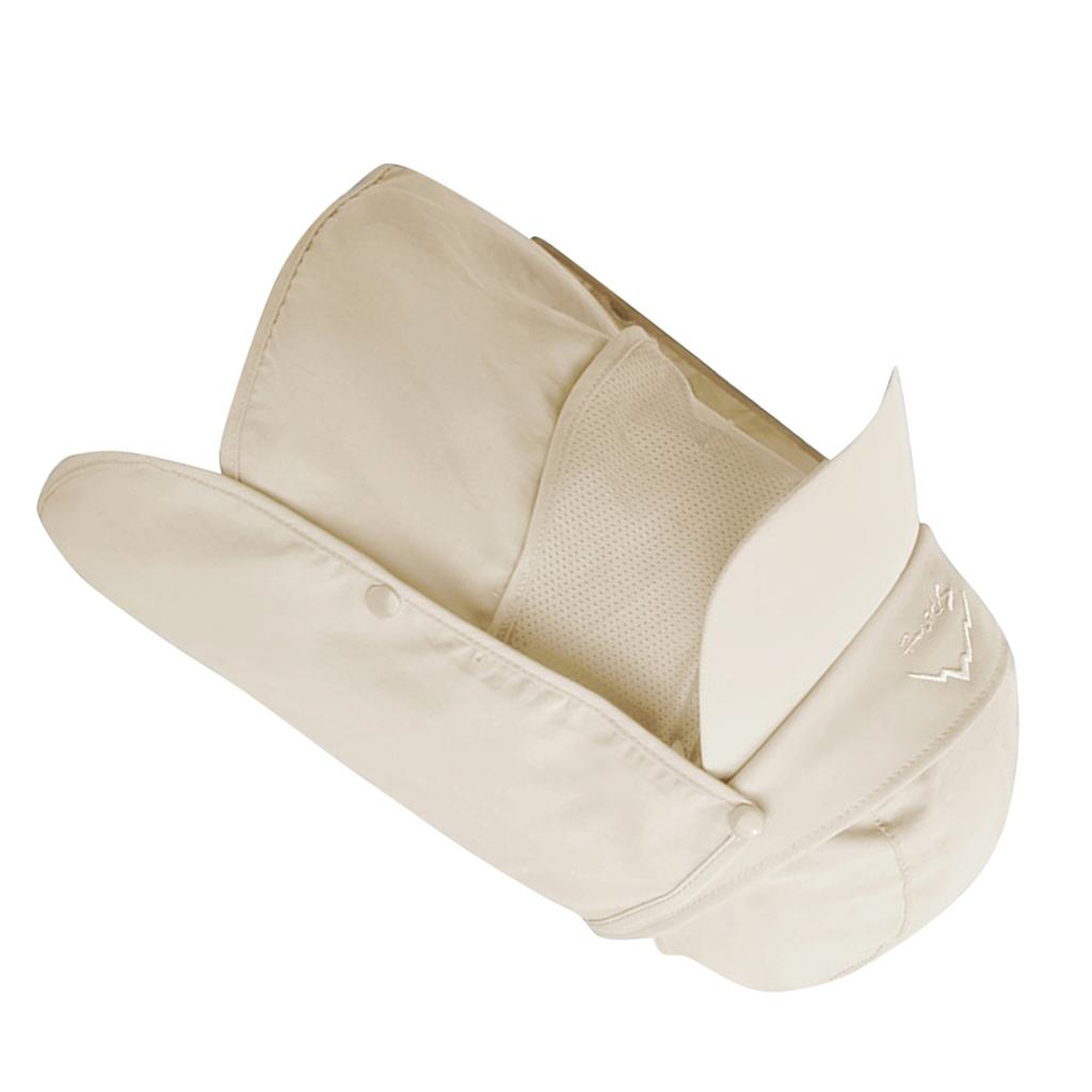 Unisex Multifunctional Sun Visor Hat 360° Sunscreen Removable Face Cover Neck Flap Breathable Sun Hat for Fishing Climbing