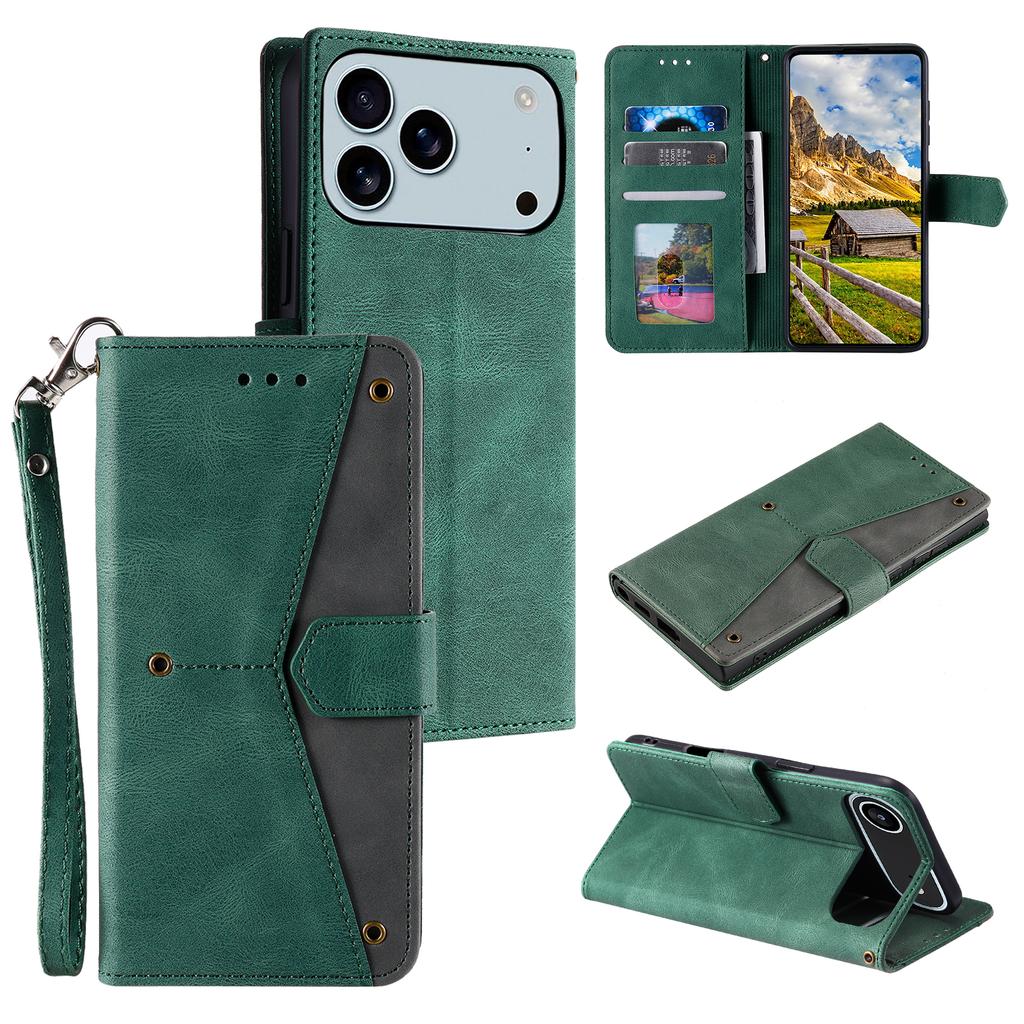 Flip Card Solt Wallet Leather Case For iPhone 17 Pro Max 16 Plus 15 Plus 14 13 12 11 RFID Flip Bag Pocket Stand Hand Strap Cover