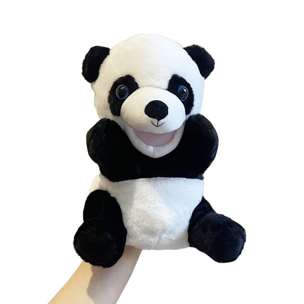 Cartoon Animal Plush Hand Puppet Panda Crocodile Doll Children Prop Performance