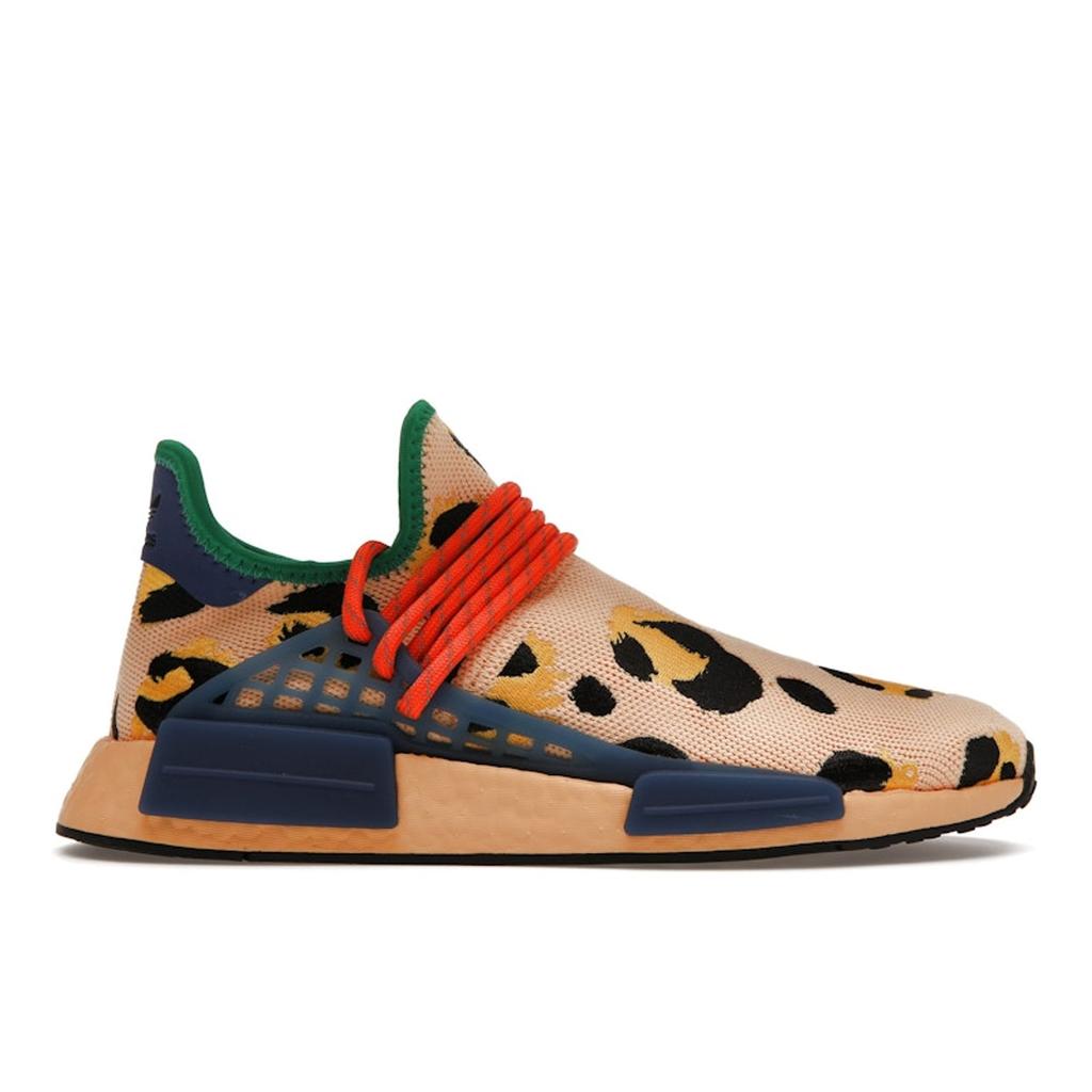 Adidas Pharrell X NMD Human Race Animal Print - Pulse Amber Unisex Sneakers Multi-Color Bold-Gold Black HP3221