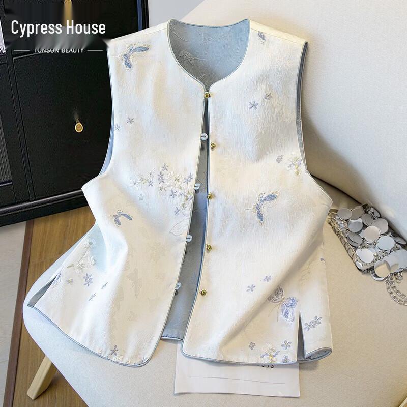 Elegant New Chinese Style Embroidered Vest S